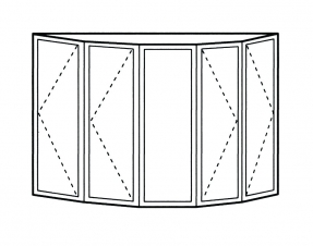 10° Bow–Casement–Casement–Picture–Casement–Casement